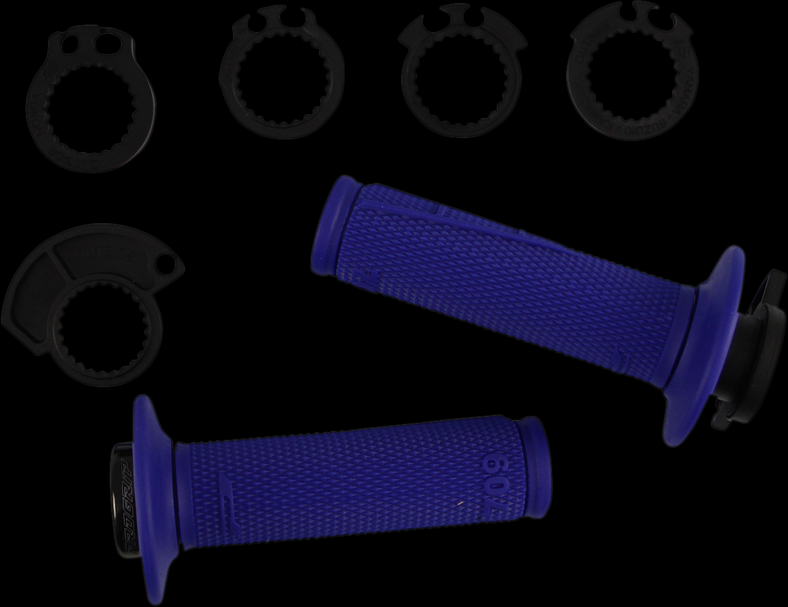 Pro Grip 709 Lock On Grips With 6 Cams - Blue