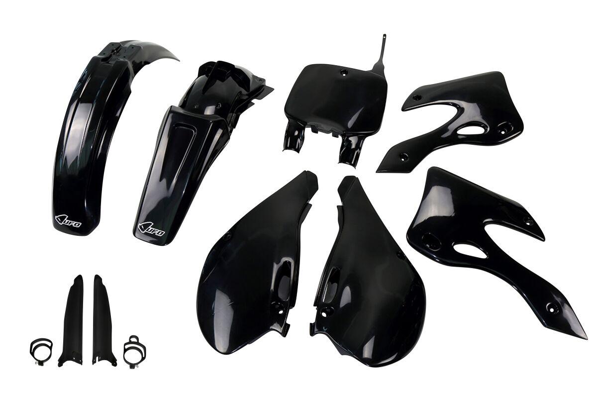KAKIT200F@001 - UFO Full Plastics Kit - Kawasaki KX 125/250 2000-02 - Black