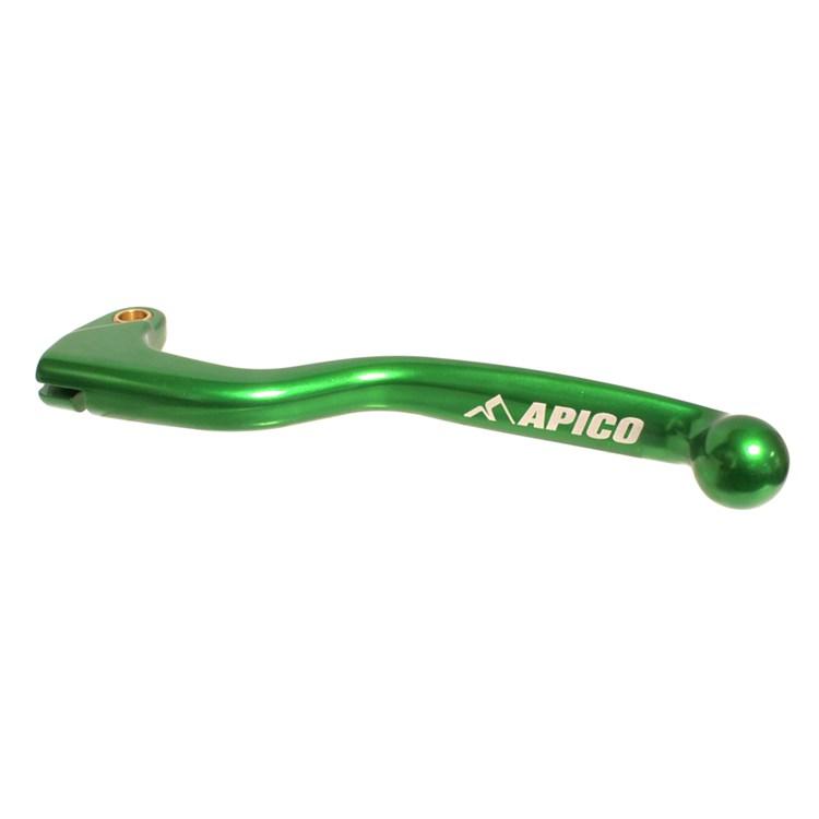 Apico Green Elite Clutch Lever Kawasaki Kx65/85 Up To 2019, Kx125 1990-08, Kx 250/500 1990-2004