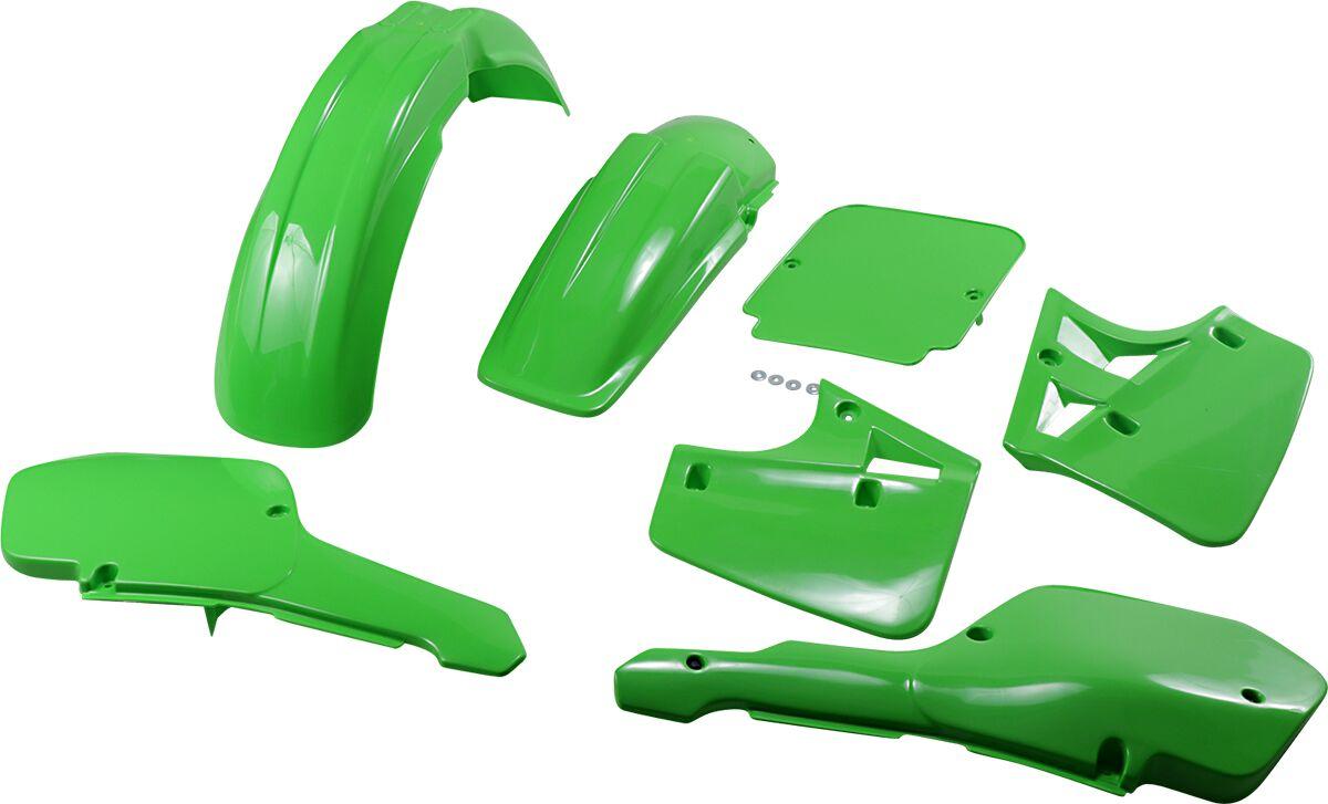 KAKIT191@026 - UFO Full Plastics Kit - Kawasaki KX250 1987 - Green