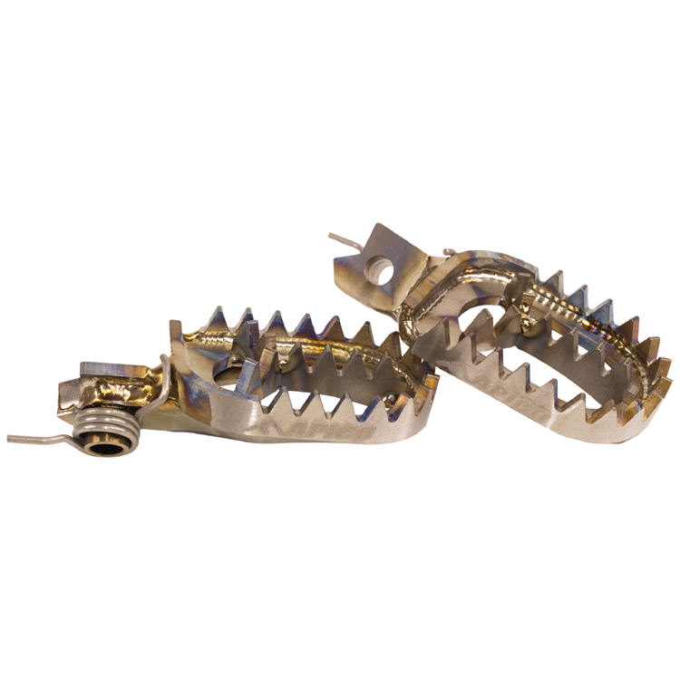Apico Light/Blue Titanium Foot Pegs - Suzuki Rmz250 2010-23, Rmz450 2012-23