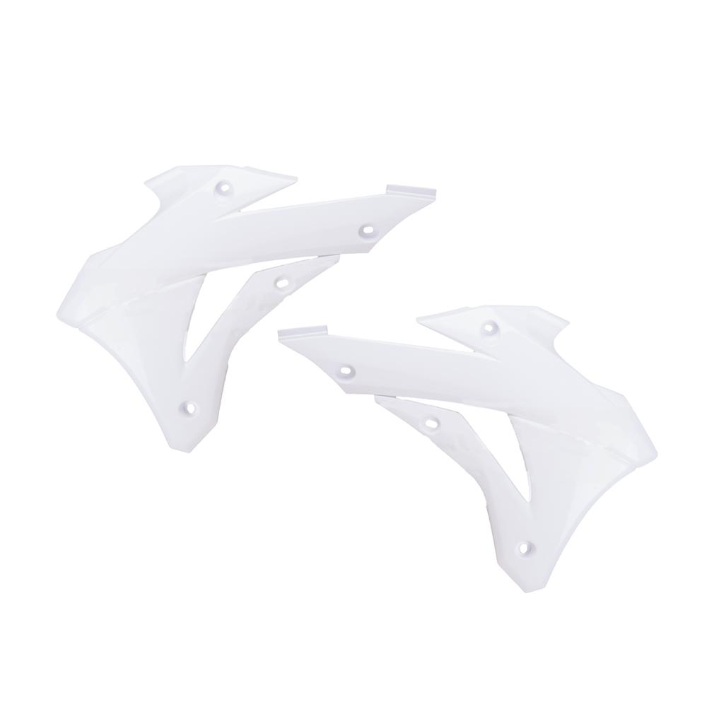 Polisport White Radiator Scoops - Kawasaki Kx85 2014-21