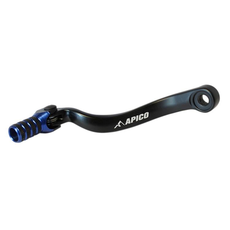 Apico Elite Gear Pedal - KTM/Husqvarna EXC-F 250/350 2011-22, SXF 250/350 2016-22, FE 250/350 2014-22 - Black/ Blue