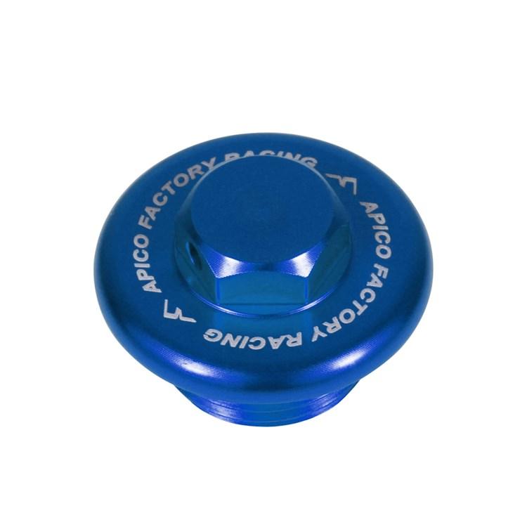 Apico Aluminium Oil Fill Plug - Suzuki RM85 1990-2024, RM125/250 1982-2008, RM-Z250 2007-24, RM-Z450 2005-24 - Blue