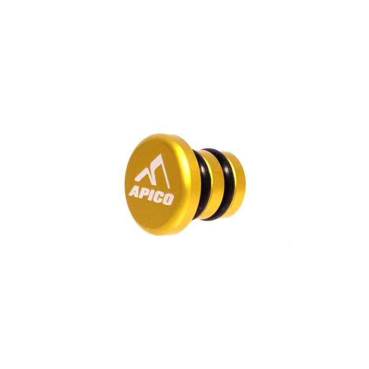 Apico Yellow Cnc Gear Pedal Tip End Cap - Aluminium