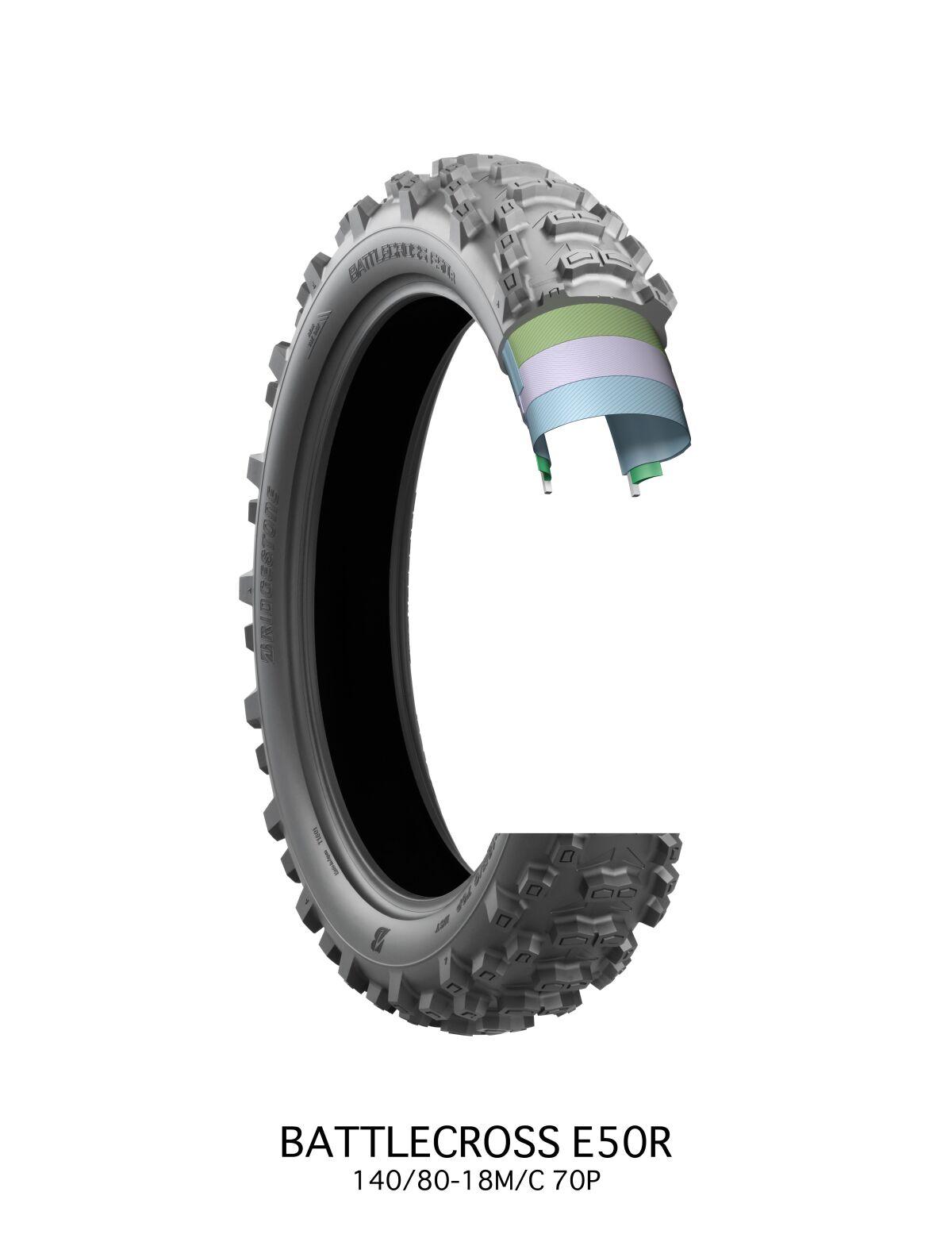 19883 - Bridgestone Battlecross E50 65P Rear Tyre - 120/90-18"