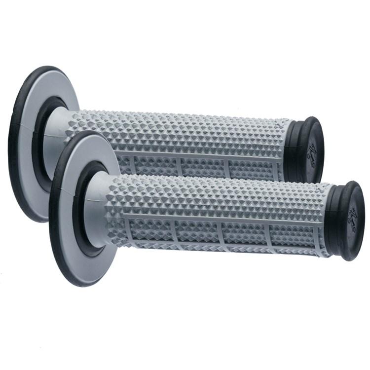 Renthal G154 MX Dual Compound Tapered 1/2 Waffle Grips - Grey/Black