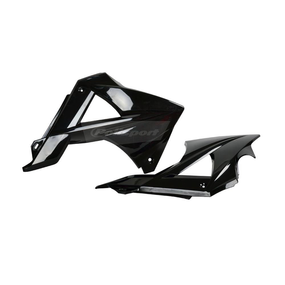 Polisport Black Radiator Scoops - Gas Gas Ec/Ece/Ecf 2010-11