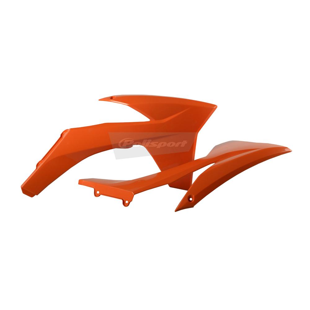 Polisport Orange Radiator Scoops - Ktm Sx/Sxf/Xc-F 2011-12 Exc/Exc-F 2012-13