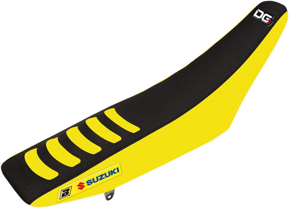 1331H - Blackbird Double Gripper Seat Cover - Suzuki RMZ450 2018-19 - Black/Yellow