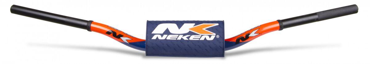 R00026C-OR-BL - Neken Radical Design Fat Bar Handlebars - 85 Low Bend - Orange/ Blue