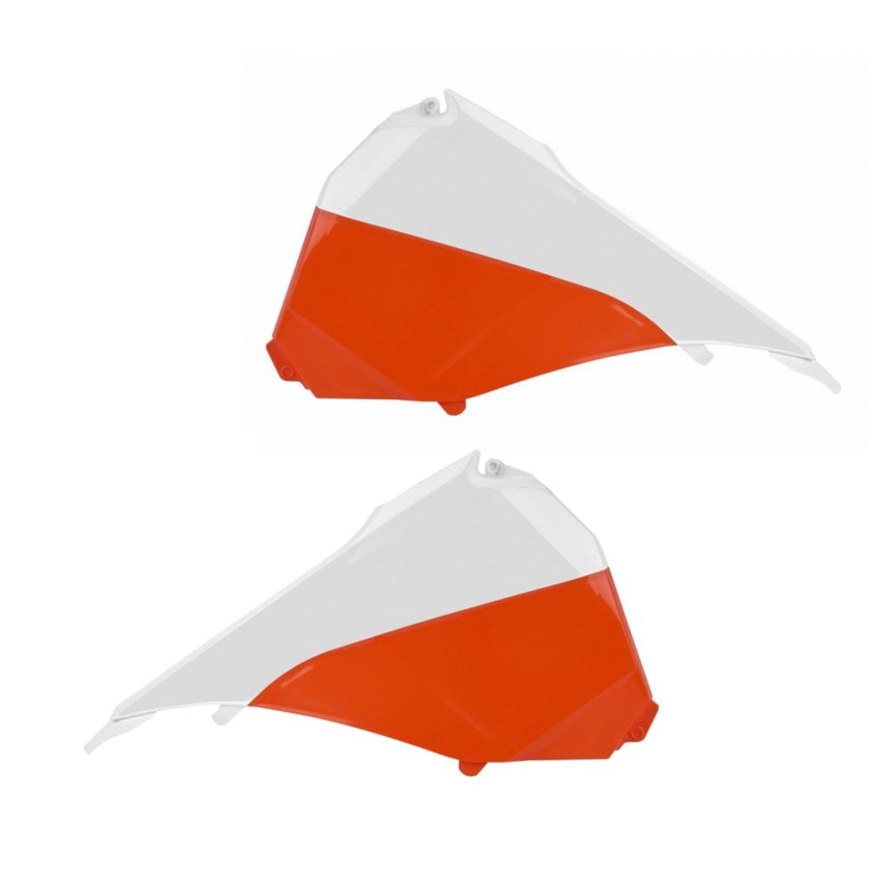 Polisport Air Filter Cover - KTM EXC/EXC-F 125-500 2014-16 - Orange/ White - OEM '15ter Cover - KTM EXC/EXC-F 125-500 2014-16 - Orange/ White - OEM '15