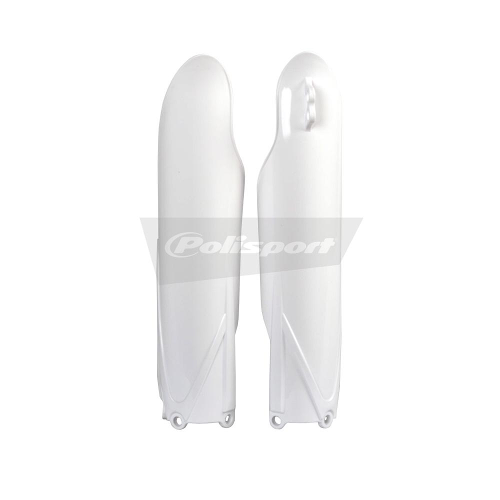 Polisport White Fork Guards - Yamaha Yz 125/250 2015-23, Yzf250 2010-23, Yzf450 2010-22, Yzf250x 2015-23
