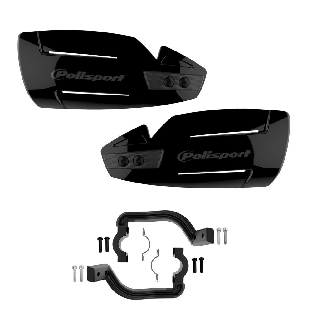 Polisport Black Hammer Handguards With Mounting Kit