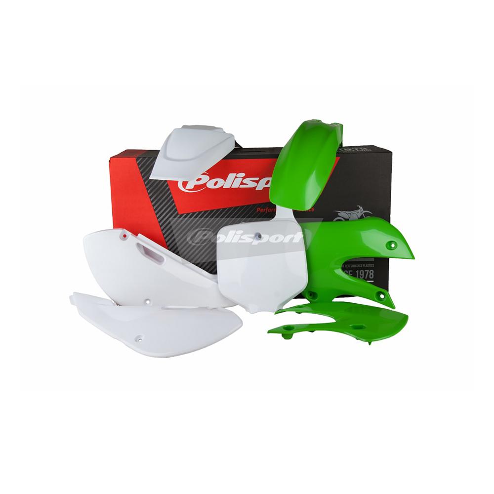 Polisport Green/White Plastics Kit - Kawasaki Kx 65 2000-2025 - Oem ()