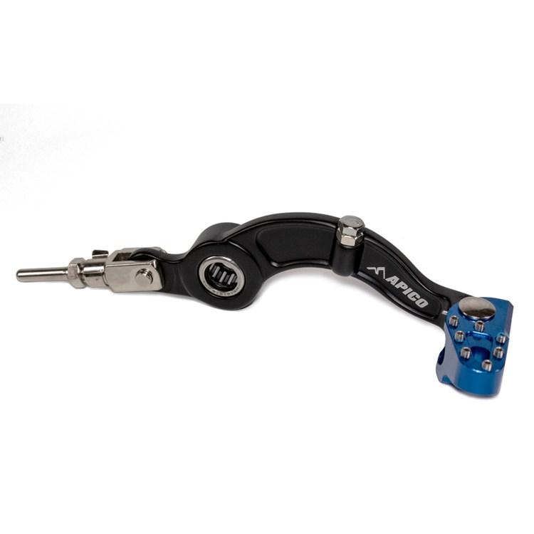 Apico Black/Blue Elite Brake Pedal - Sherco St 125-300 2000-22, Scorpa Sc 125-300 2015-22