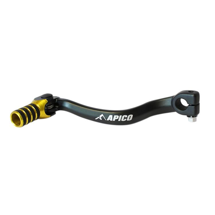 Apico Black/Yellow Elite Gear Pedal - Suzuki Rm65 2003-05, Kawasaki Kx65 2000-22
