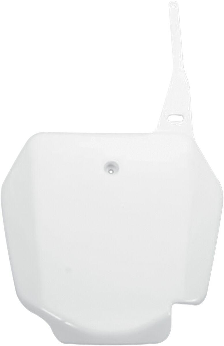 SU03968#041 - UFO Front Number Board - Suzuki RM85 2002-18 - White