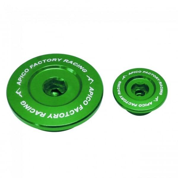 Apico Green Engine Plug - Kawasaki Kxf250 2011-17, Kxf450 2009-17