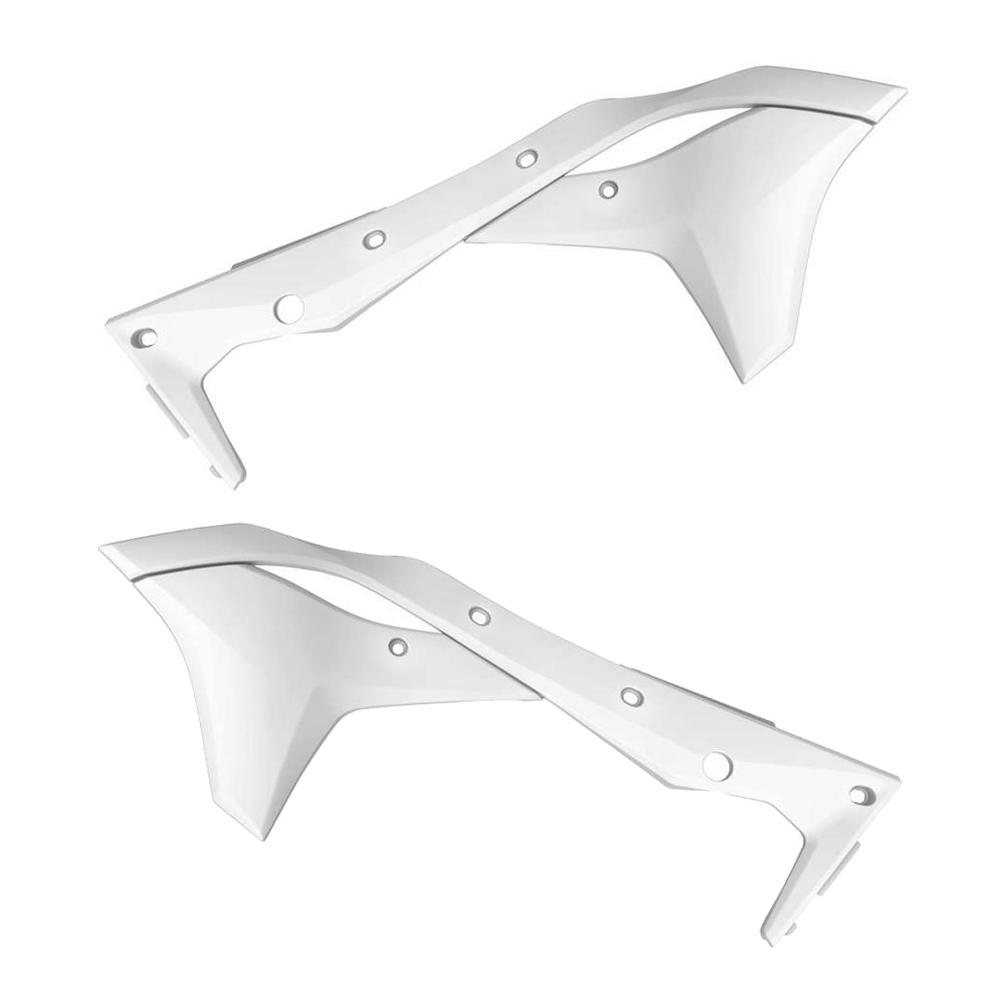 Polisport White Radiator Scoops - Kawasaki Kxf250 2017-20