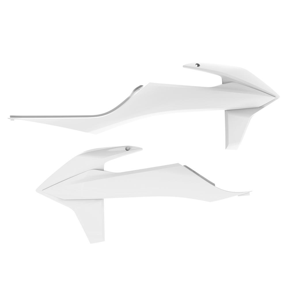 Polisport White Radiator Scoops - Ktm Sx/Sxf/Xc-F 2019-22, Exc/Excf/Xc-W 2020-23