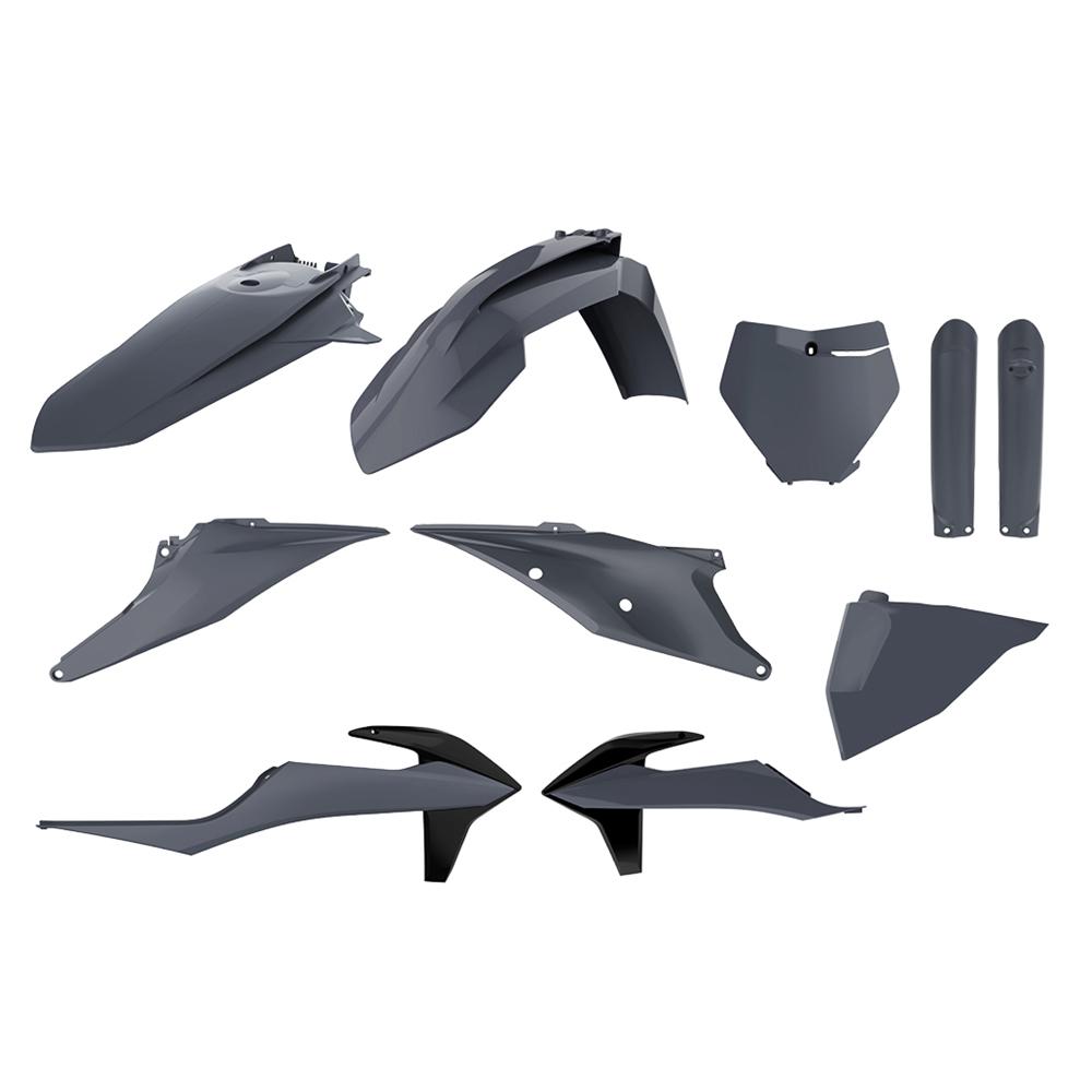 Polisport Grey Full Plastics Kit - Ktm Sx 125/150/250 & Sxf 250/350/450 2019-22