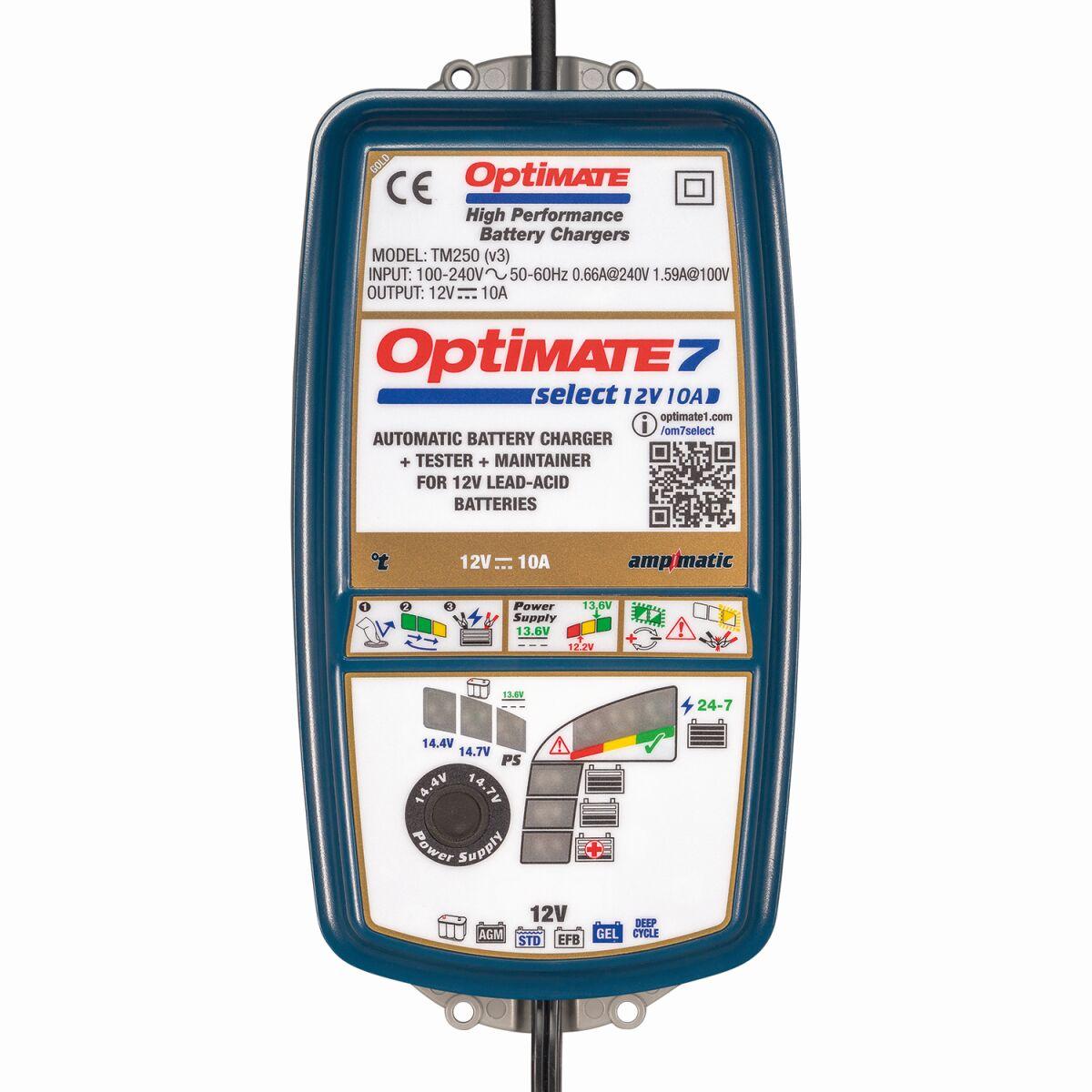 TM250 V3 - TecMate Optimate 7 Select Battery Charger