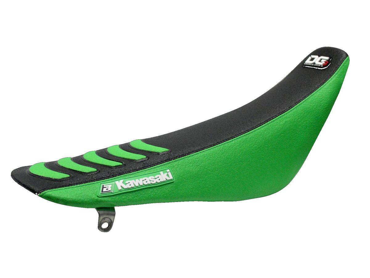 1421H - Blackbird Double Grip 3 Seat Cover - Kawasaki KX 125/250 2003-08 - Green/Black
