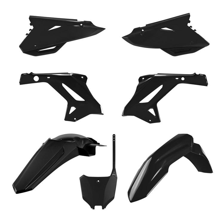 Polisport Black Plastics Kit - Honda Restyle Cr125-250 2002-07 Restyle To Crf450r 2021-22