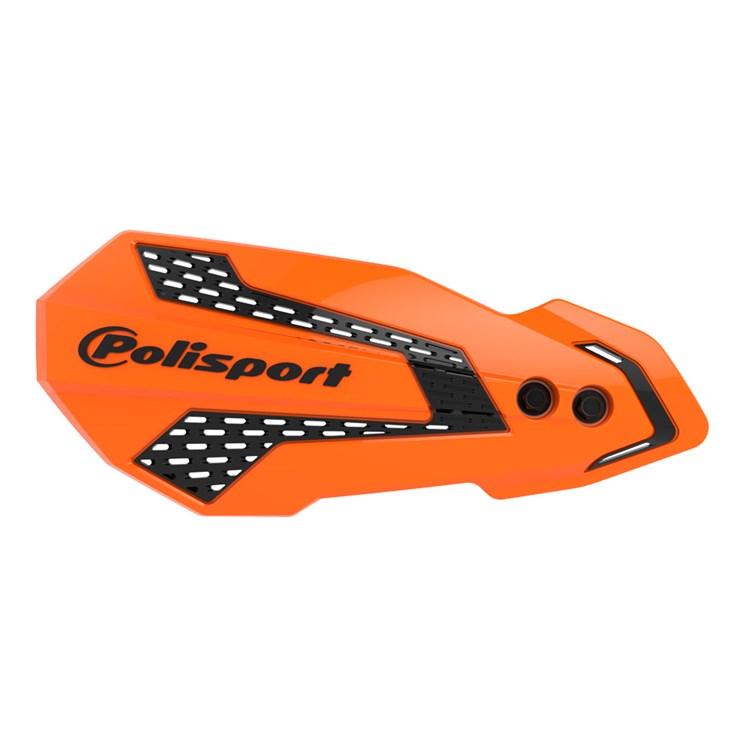 Polisport Orange/Black Mx Flo Handguards & Mount Kit - Ktm Sx/Exc & Husqvarnatc/Te/Fc 2014-22, Sherco 2017-22, Gas Gas Mc/Mc-F 2021-22