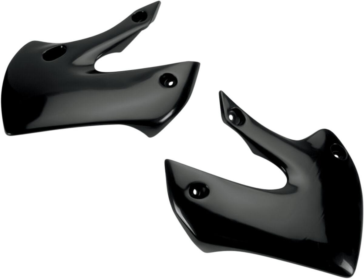 Ufo Black Ka03733#001 - Radiator Scoops - Kawasaki Kx65 2001-18, Klx110 2002-09