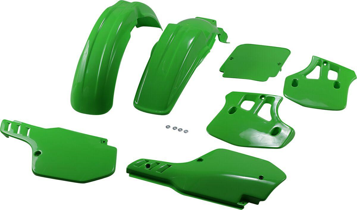 Ufo Green Kakit190@026 - Full Plastics Kit - Kawasaki Kx 250/500 1988