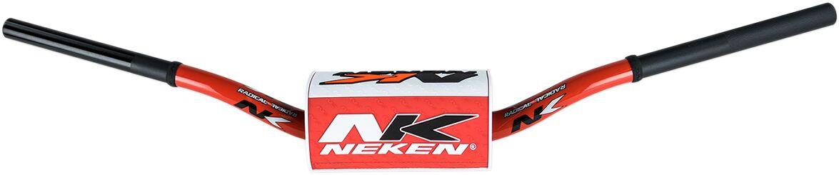 R00026C-RW - Neken Radical Design Fat Bar Handlebars - 85 Low Bend - Red/ White