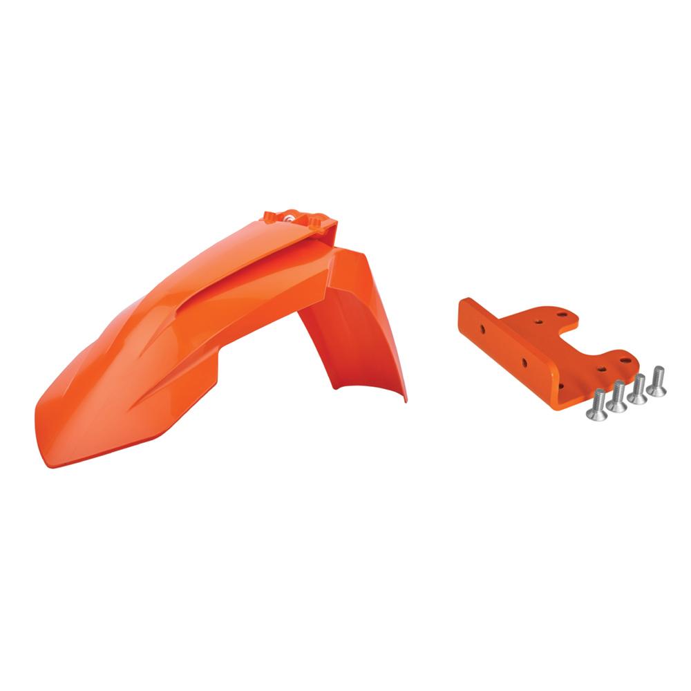 Polisport Orange Front Fender & Adaptor Kit - Ktm Sx/Sxf 2007-12, Exc/Exc-F 2008-13