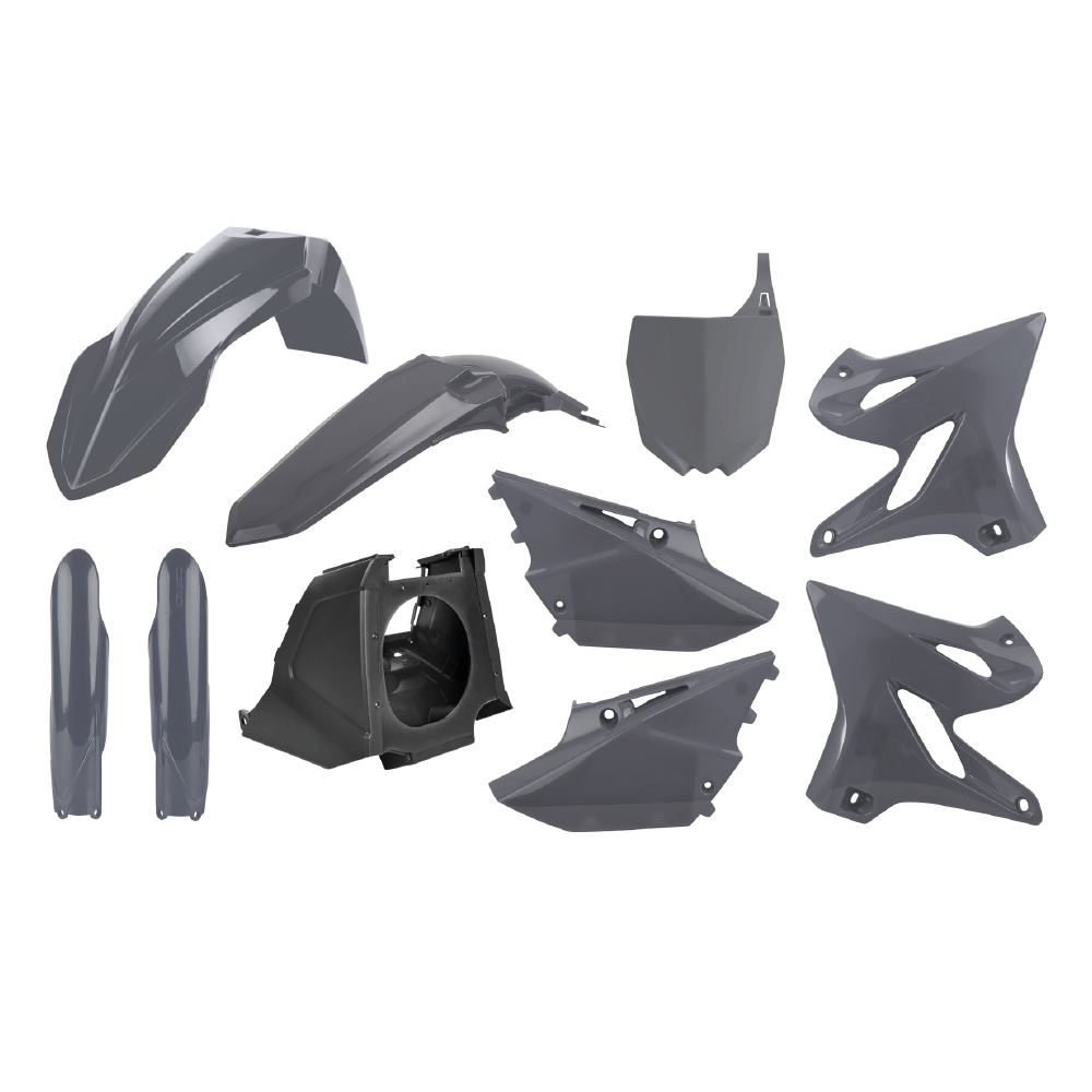 Polisport Grey Full Plastics Kit - Yamaha Yz 125/250 2002-14 Restyle To 2015-21