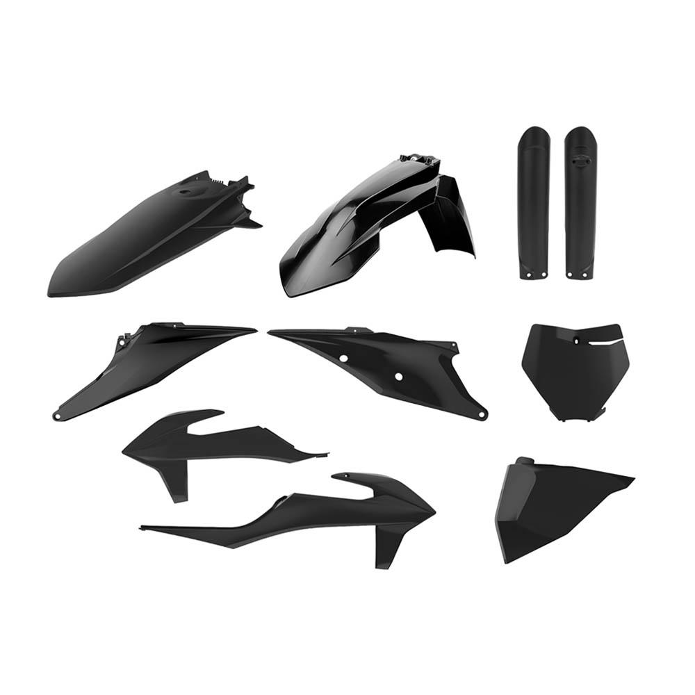 Polisport Black Full Plastics Kit - Ktm Sx 125/150/250 & Sxf 250/350/450 & Xc/Xc-F 125/250/300/350/450 2019-22