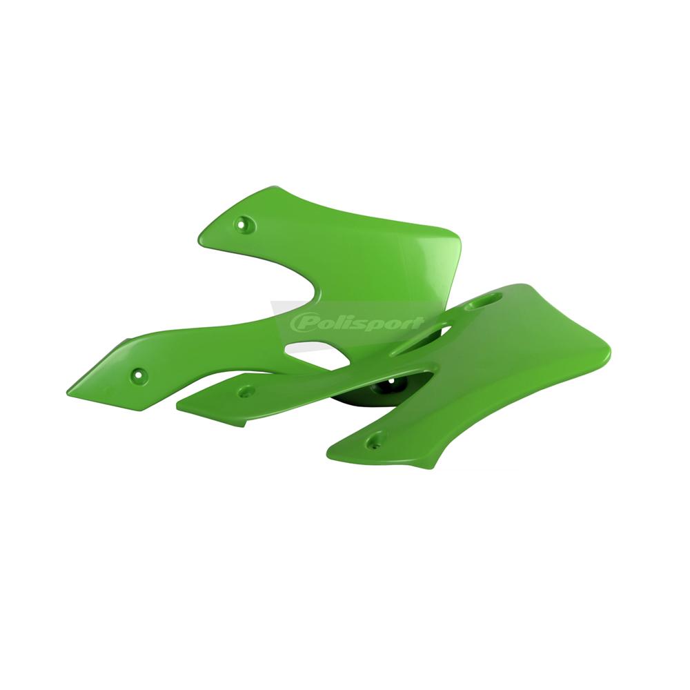 Polisport Green Radiator Scoops - Kawasaki Kx 125/250 1999-2002