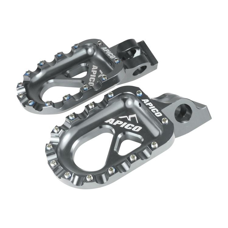 Apico Titanium Aluminium Cnc Trials Bike Foot Pegs - Ti Colour