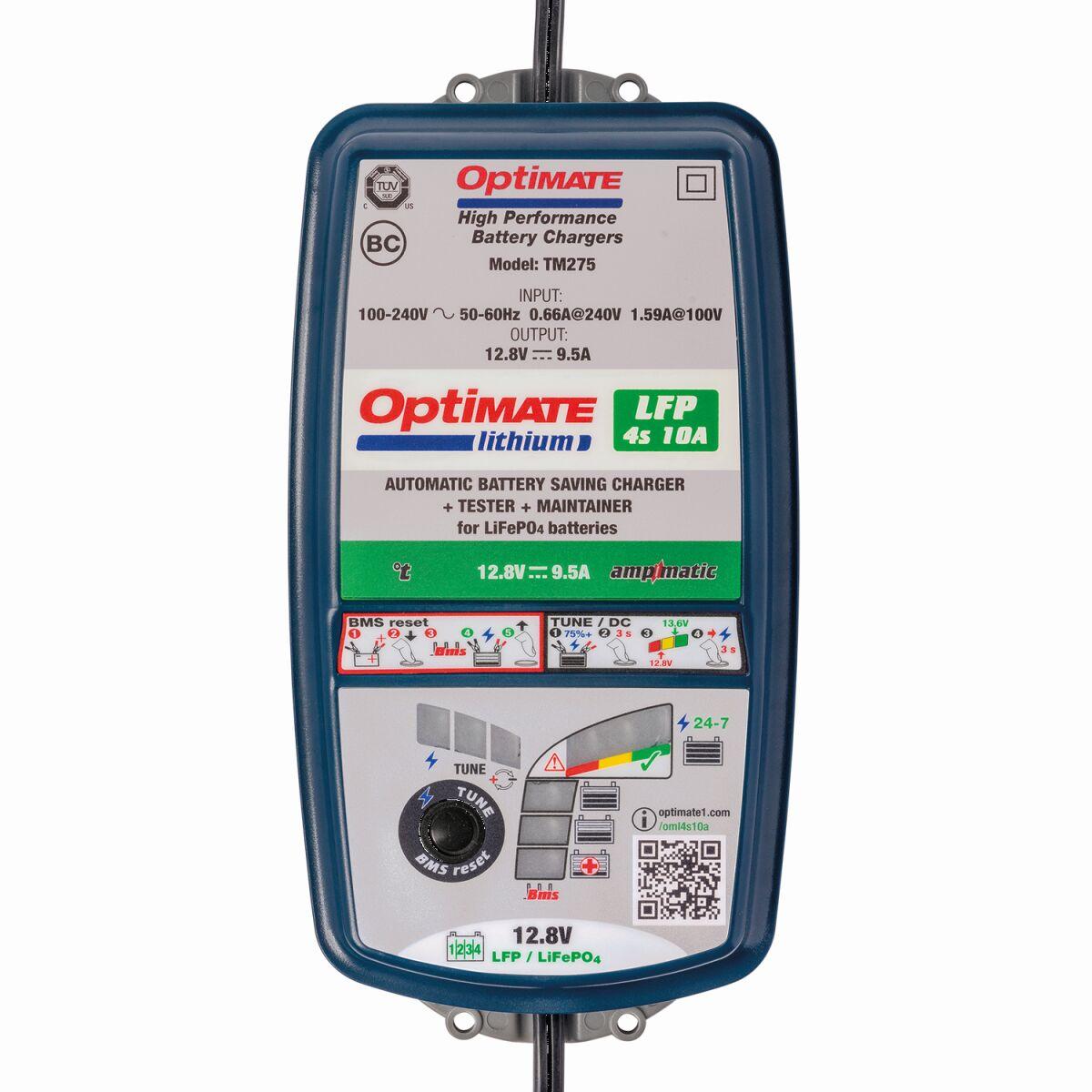 TM274 V2 - TecMate Optimate Lithium LFP 4S 10A Battery Charger