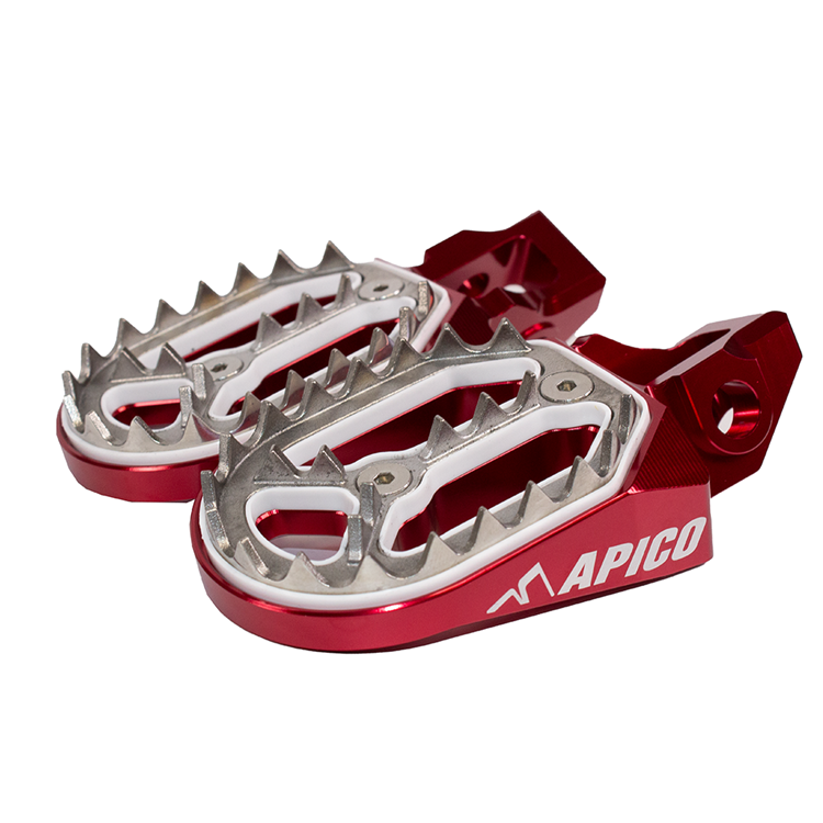 Apico Red Pro Bite Foot Pegs - Gas Gas Mc/Mc-F/Ec 2021-23