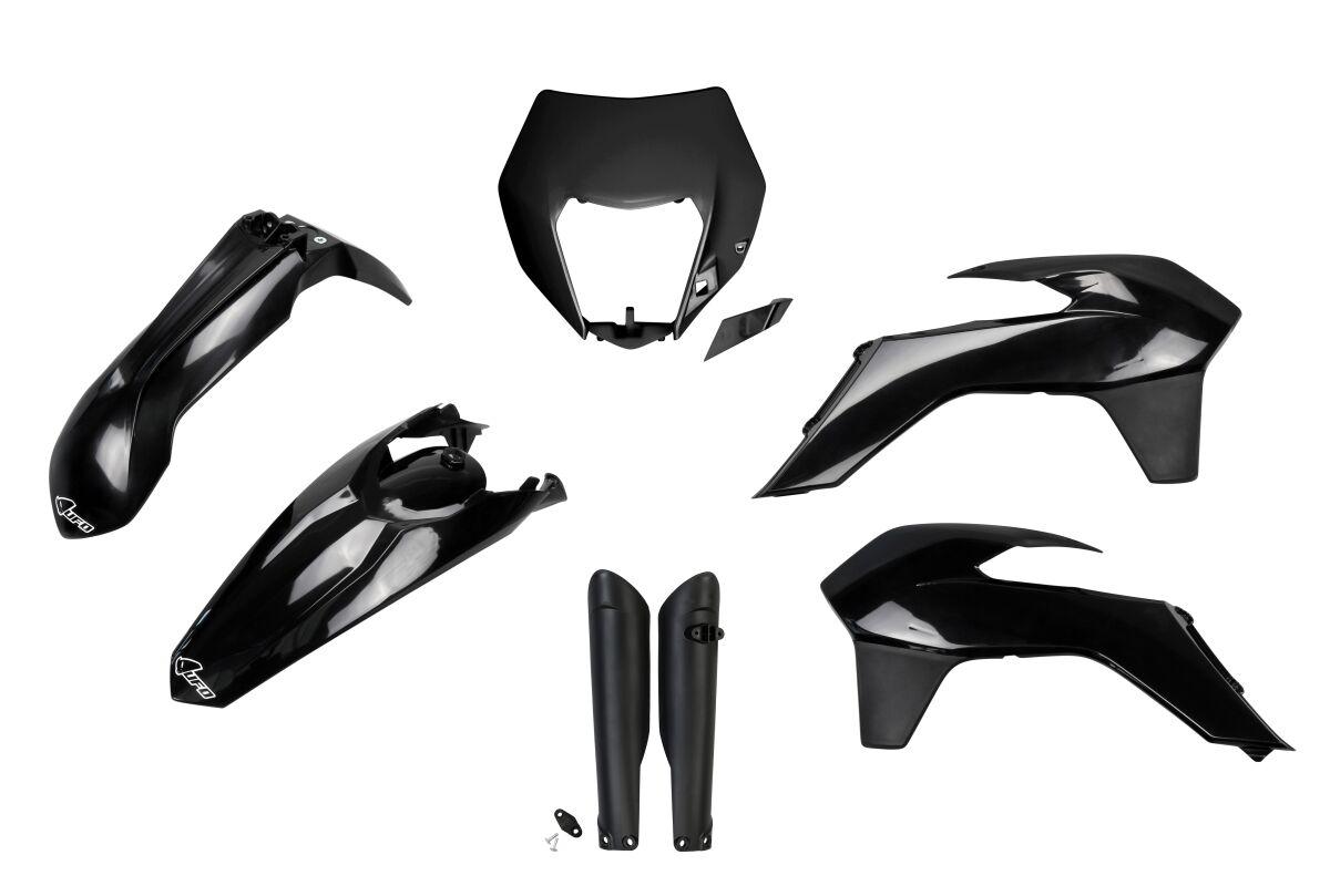 KTKIT524F@001 - UFO Full Plastics Kit - KTM EXC 125/200/300/450/500 & EXC-F 250/350 2014-16 - Black