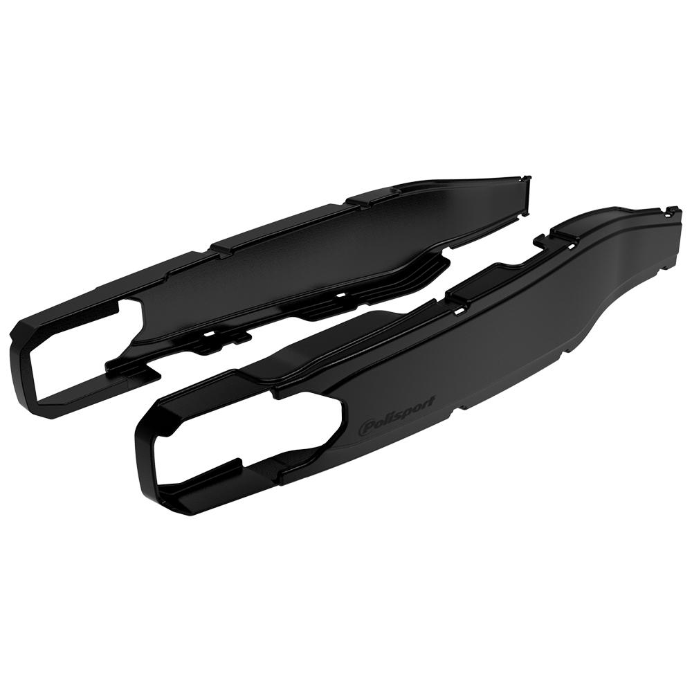 Polisport Black Swingarm Protectors - Gas Gas Ec/Xc 250/300 2017-20, Rieju Mr 250/300 2021-23
