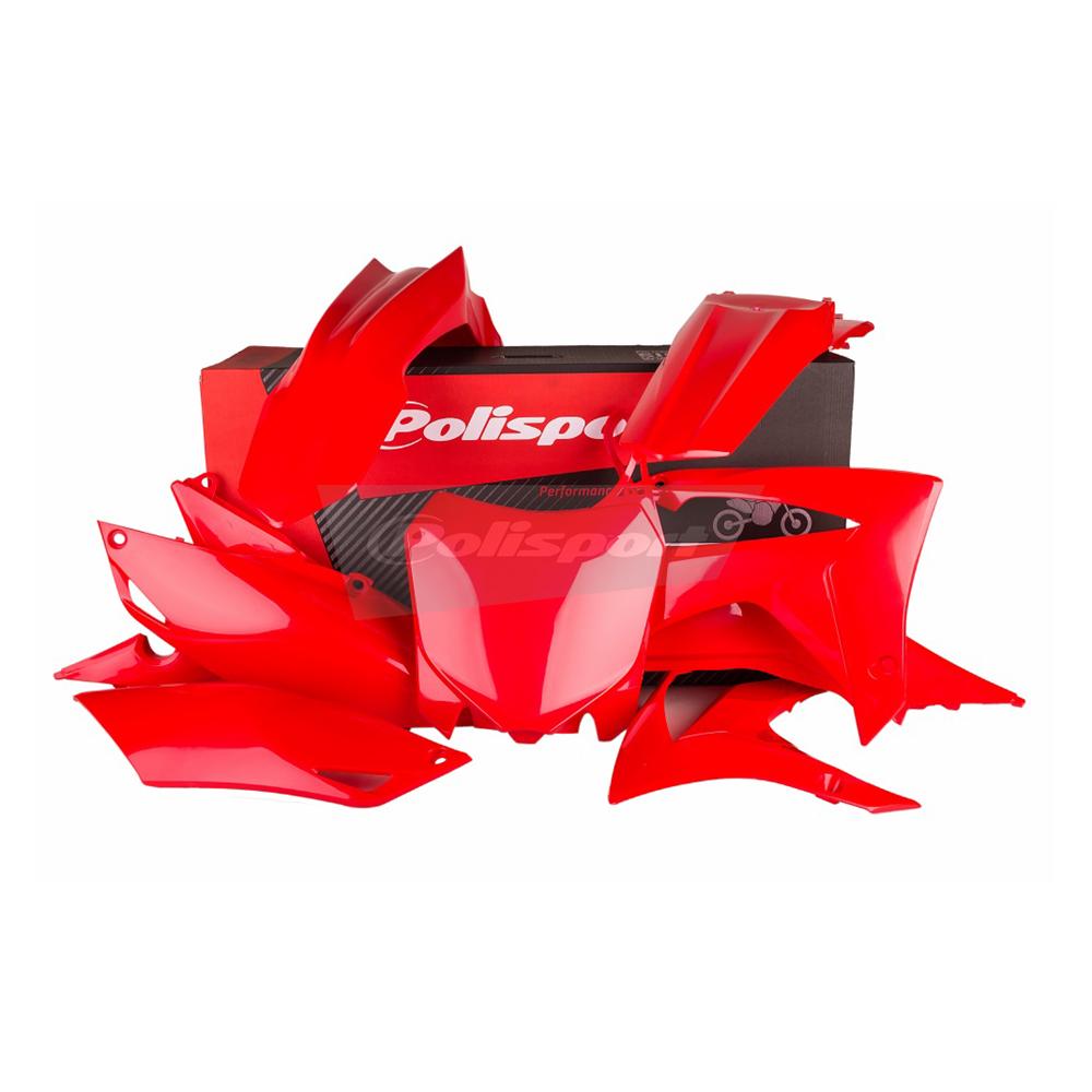 Polisport Full Plastics Kit - Honda CRF250R 2014-17, CRF450R 2013-16 - Red