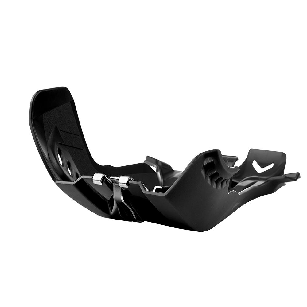 Polisport Fortress Skid Plate With Linkage Protector - Husqvarna TC250 2019-22, TE 250/300 2021-23, KTM SX250 2019-22 - Black