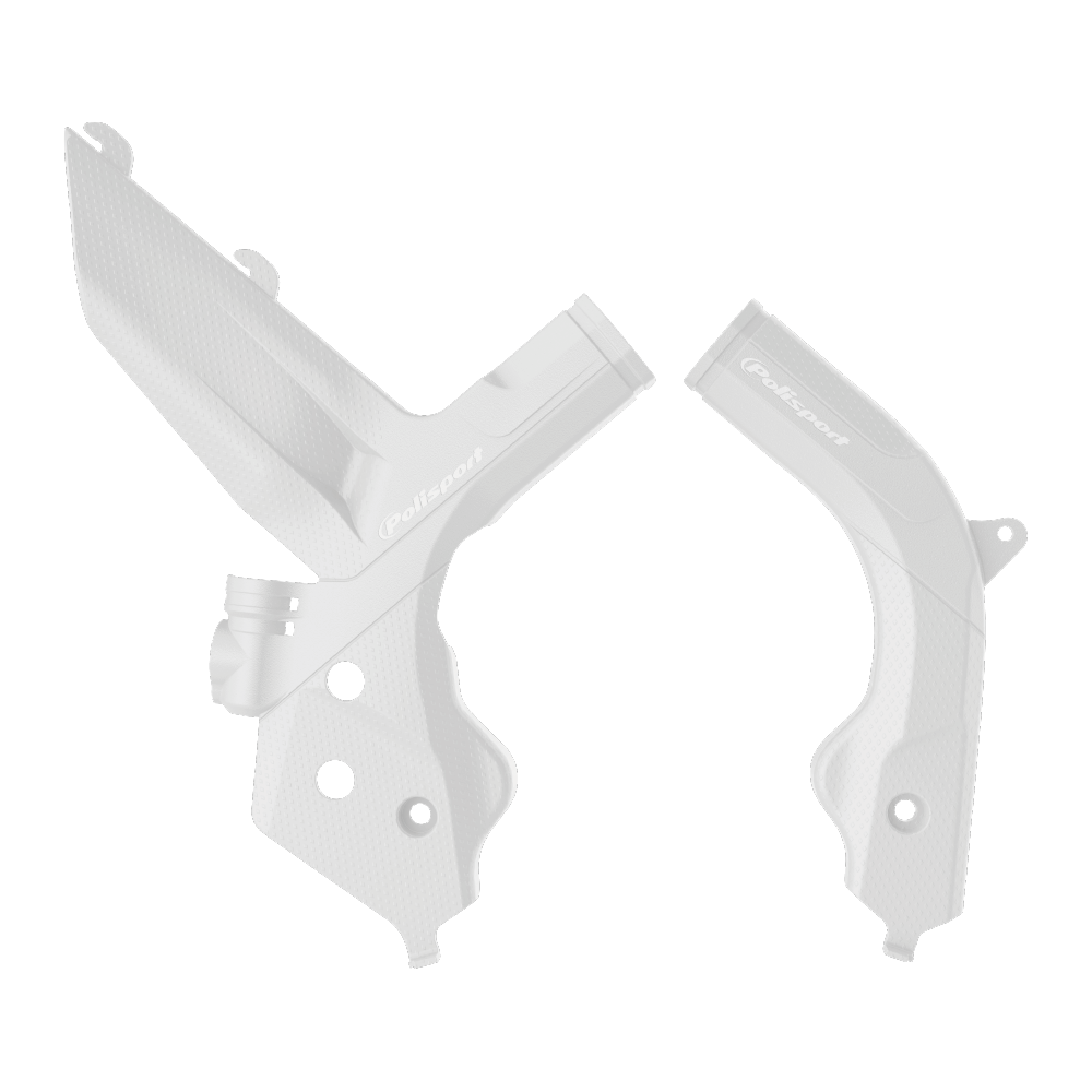 Polisport White Frame Protectors - Ktm Sx/Sxf 2019-22, Exc/Exc-F 2020-23