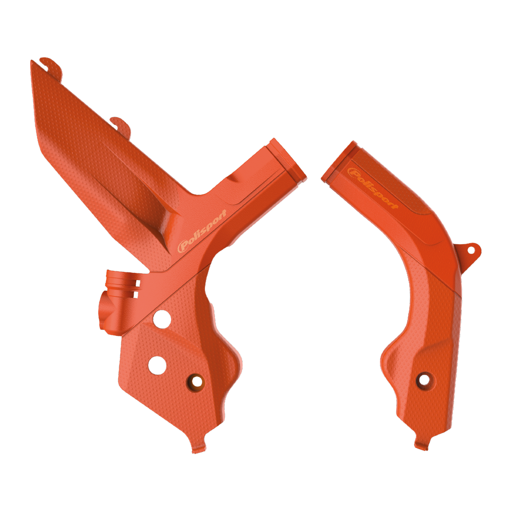 Polisport Orange Frame Protectors - Ktm Sx/Sxf 2019-22, Exc/Exc-F 2020-23