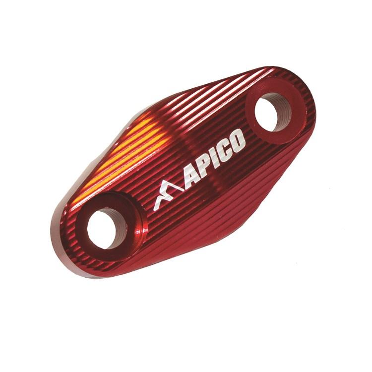 Apico Brake Hose Clamp - KTM SX/SXF 125-450 2015-18, EXC/EXC-F 125-500 2016-18, Husqvarna TC/FC 125-450 2015-18 - Red