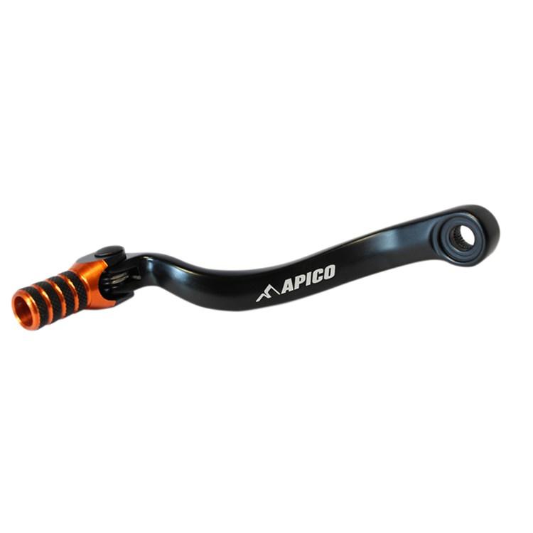 Apico Black/Orange Elite Gear Pedal - Ktm Exc-F 250/350 2011-23, Sxf 250/350 2016-23