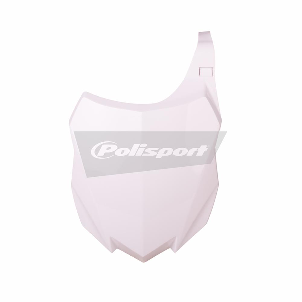 Polisport White Front Number Board - Kawasaki Kxf250 2013-16, Kxf450 2013-15