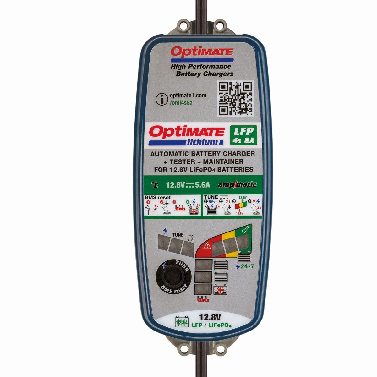 Tecmate Green Tm390 - Optimate Lithium Lfp 4S 6A Battery Charger